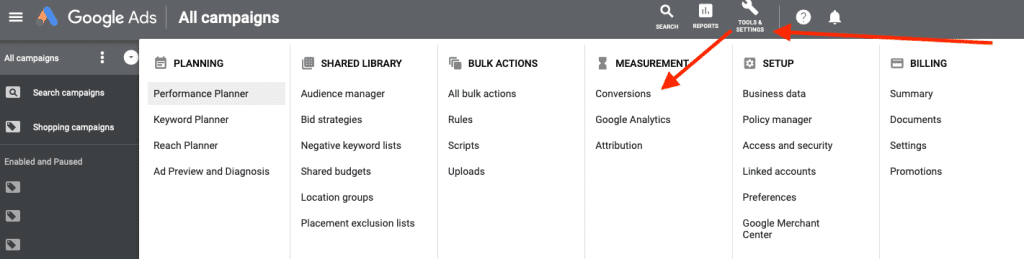 bigcommerce Google Ads Conversion Tracking