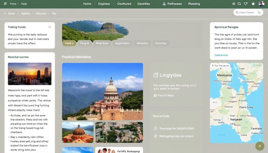 Comprehensive destination guide showing SEO for travel website content best practices