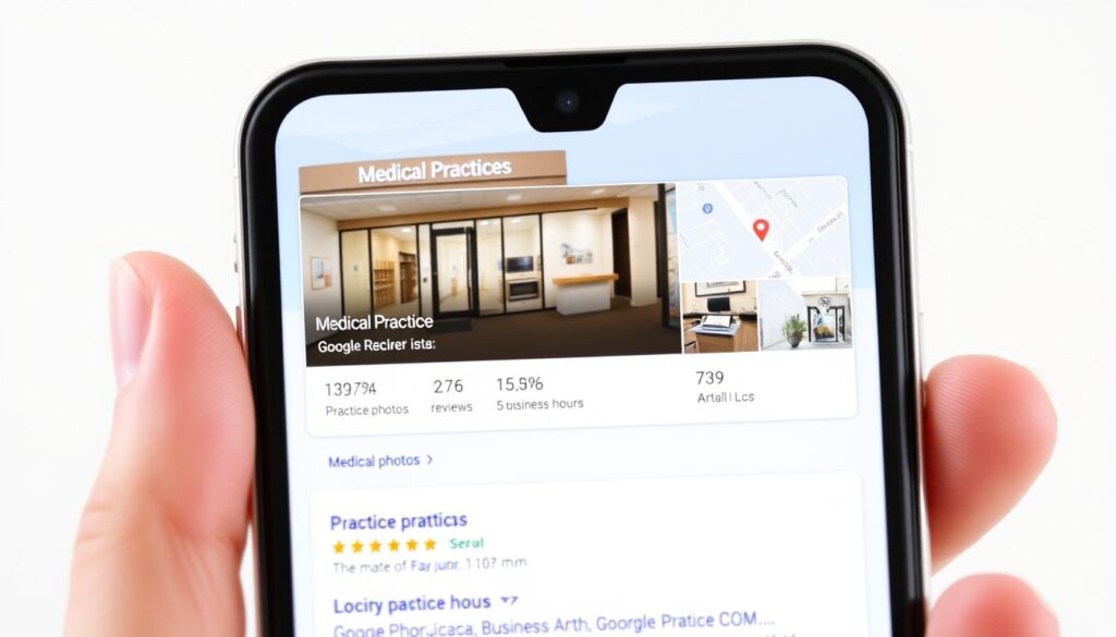 Google search results showing a medical practice with optimized Google Business Profile for SEO for doctors