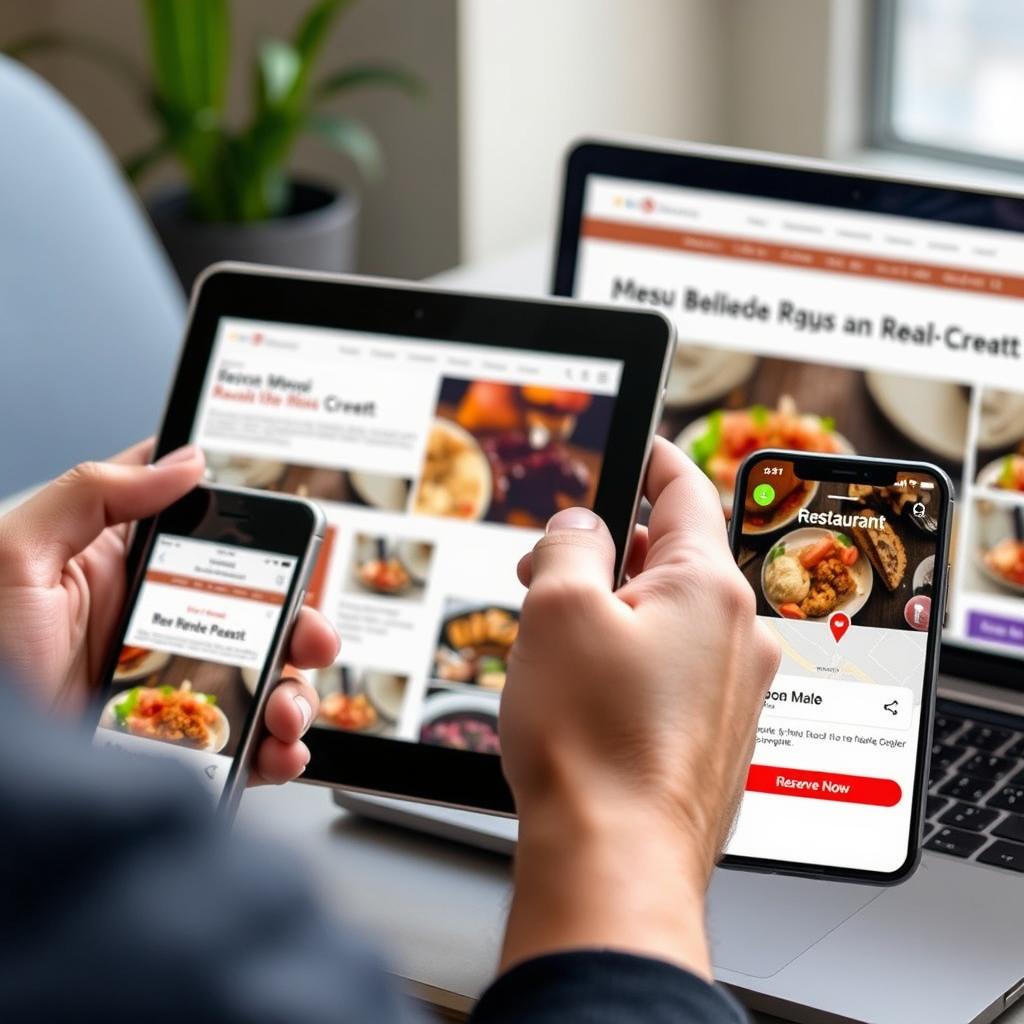 Mobile optimization for restaurant website as part of SEO service Mobile optimization for restaurant website as part of SEO service