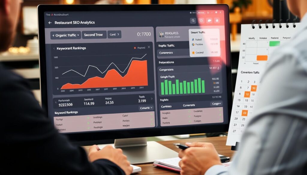 Restaurant SEO performance tracking dashboard with analytics Restaurant SEO performance tracking dashboard with analytics