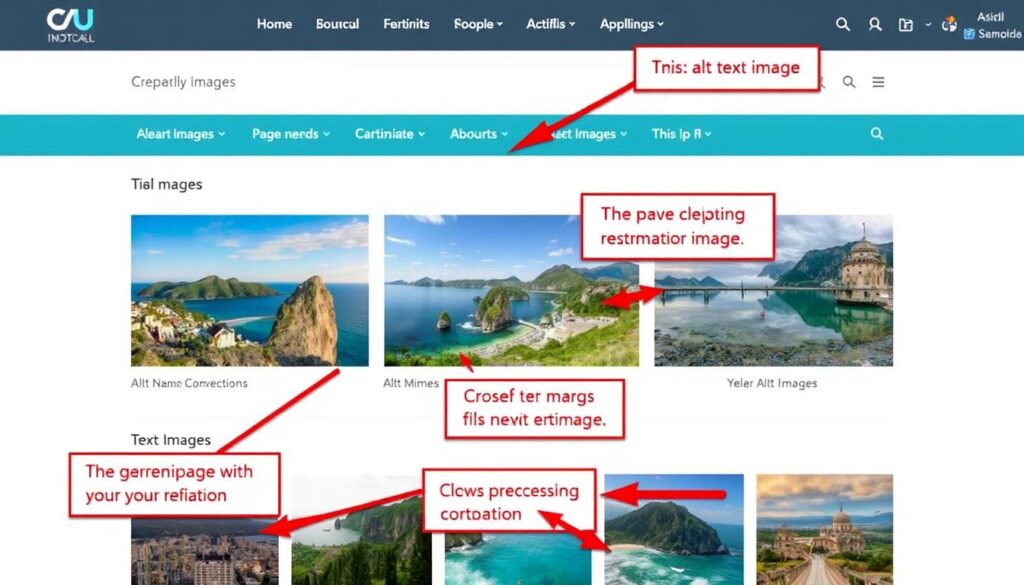 Travel website with properly optimized images showing SEO for travel website best practices